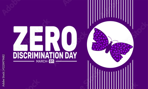 zero discrimination day is Celebrated in March. This holiday-themed design is perfect for backgrounds, banners, greeting cards, posters with text inscription, Classic social media posts.