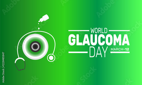 World Glaucoma day is Celebrated in March 12. This holiday-themed design is perfect for backgrounds, banners, greeting cards, posters with text inscription, Classic social media posts. Vector