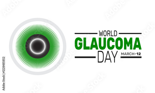 World Glaucoma day is Celebrated in March 12. This holiday-themed design is perfect for backgrounds, banners, greeting cards, posters with text inscription, Classic social media posts. Vector