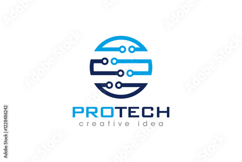 Free Download Creative Technology Concept Logo Design Template - GFXLoad