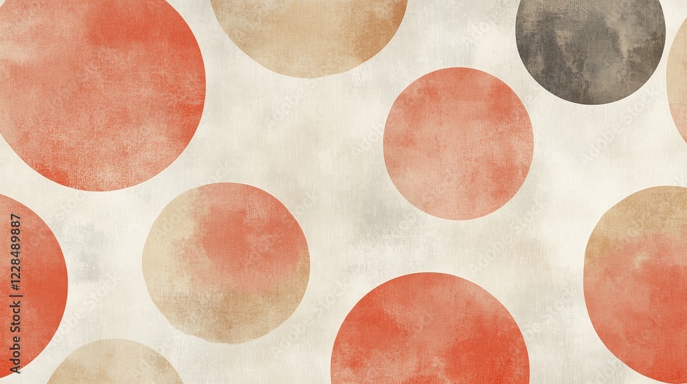 Abstract Coral Beige and Gray Circle Pattern Design Abstract Coral Beige and Gray Circle Pattern Design