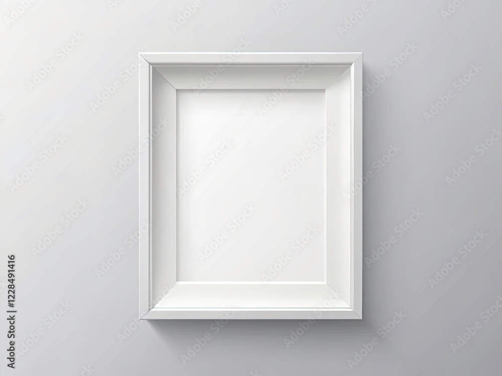 3D White Blank Picture Frame Mockup: Isolated Photorealistic Template for Design Presentations 3D White Blank Picture Frame Mockup: Isolated Photorealistic Template for Design Presentations