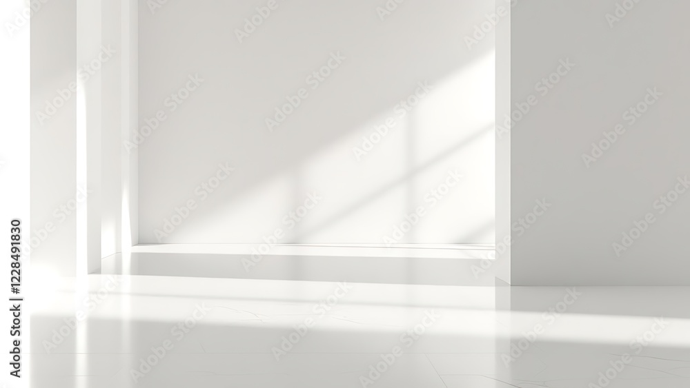 Fototapeta premium White abstract architecture background, 3d rendering.