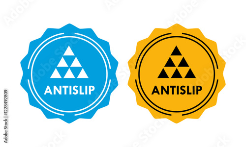 Anti-slip design badge template illustration