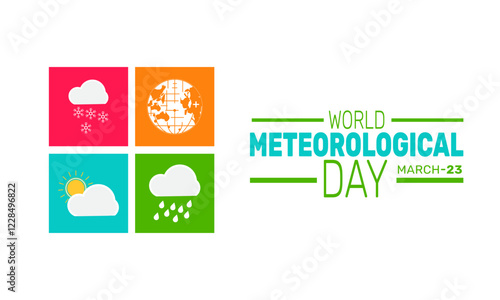 World Meteorological Day  is celebrated in March. This holiday-themed design is perfect for backgrounds, banners, greeting cards, posters with text inscription, Classic social media posts.
