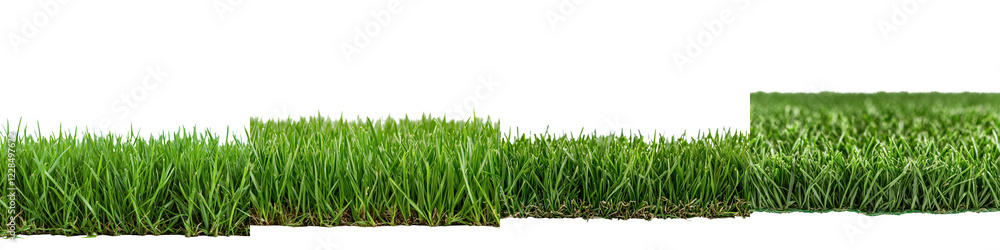 Vibrant Green Grass Field with Lush Vegetation in Natural Environment Vibrant Green Grass Field with Lush Vegetation in Natural Environment