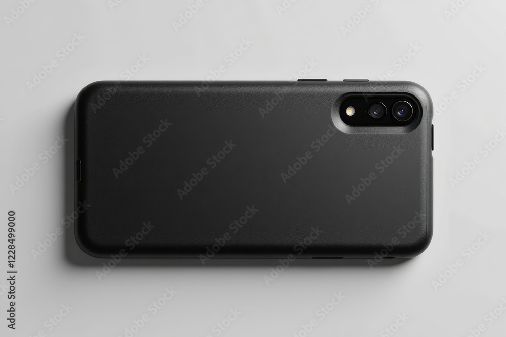 Black smartphone case with dual camera lens Black smartphone case with dual camera lens