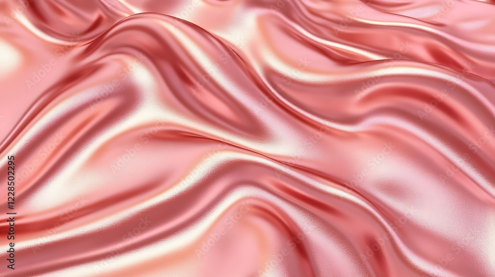 Rose Gold Fabric Draped in Soft Waves Rose Gold Fabric Draped in Soft Waves