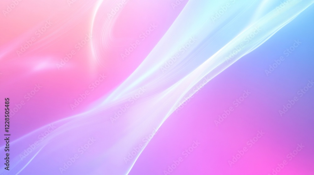 Obraz premium Abstract Pastel Dream: Soft Pink and Blue Swirls