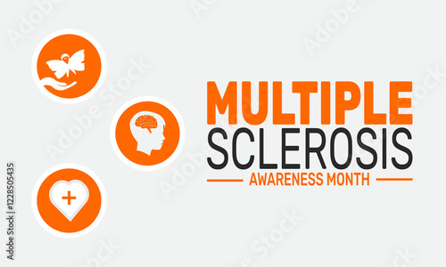 March is Multiple Sclerosis Awareness Month. This holiday-themed design is perfect for backgrounds, banners, greeting cards, posters with text inscription, Classic social media posts. vector illustrat