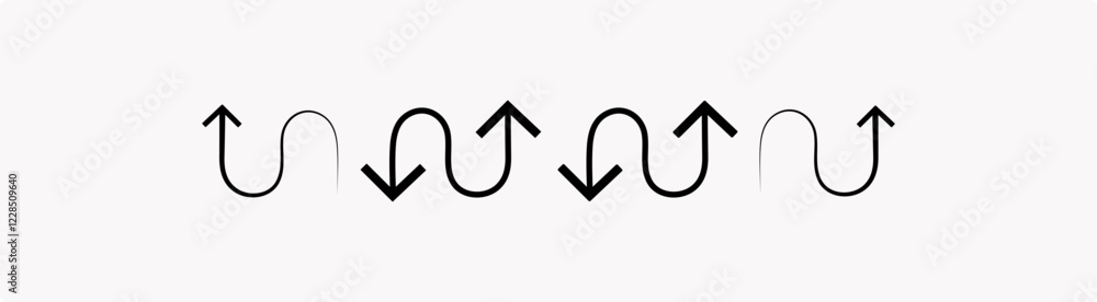 black arrows, Set of vector arrows, arrow indication statistic. Trade infographic. Profit arow Vector illustration black arrows, Set of vector arrows, arrow indication statistic. Trade infographic. Profit arow Vector illustration