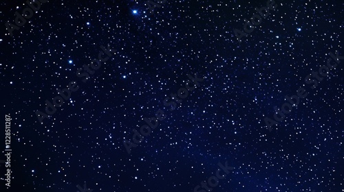 A breathtaking night sky filled with countless stars twinkling against a deep blue backdrop