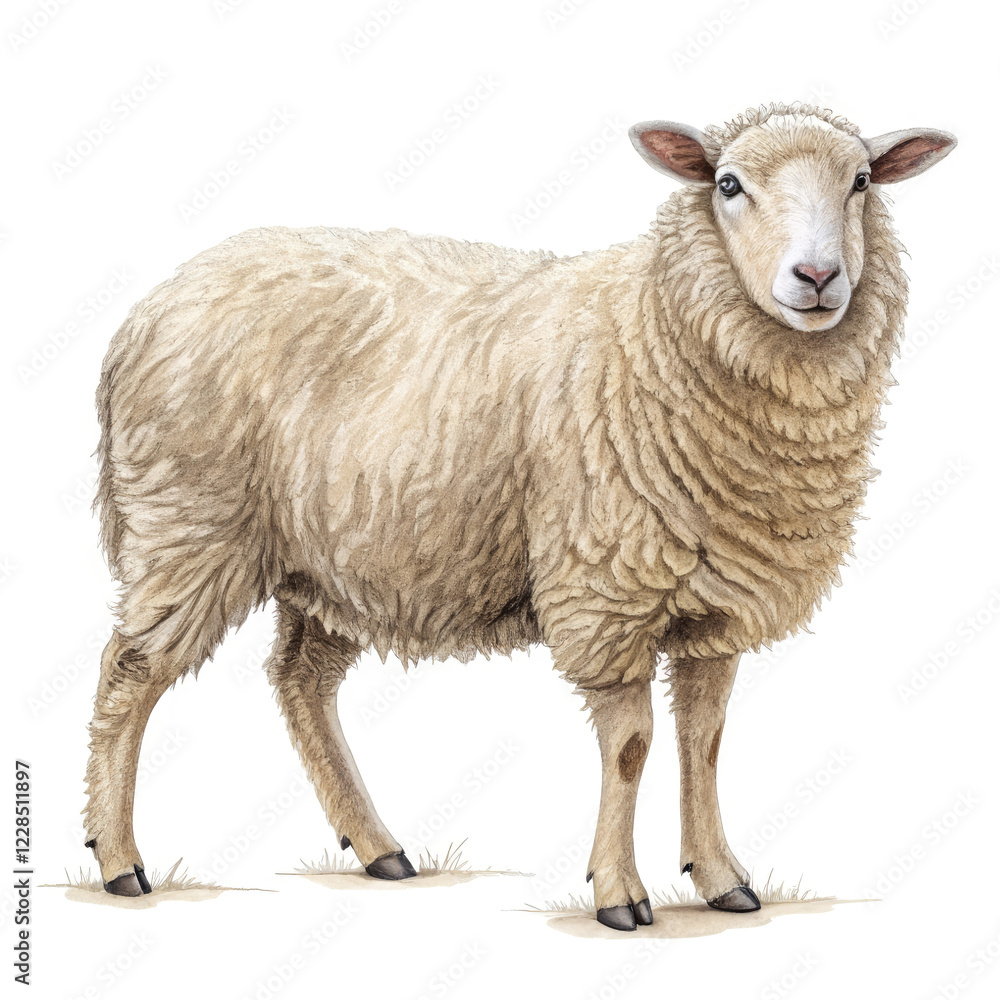 sheep isolated on white sheep isolated on white