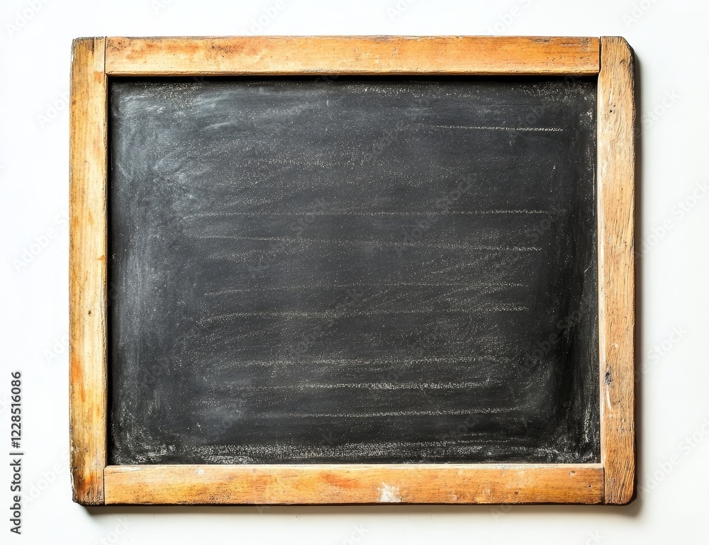 Fototapeta premium Blank vintage slate chalkboard with wooden frame.