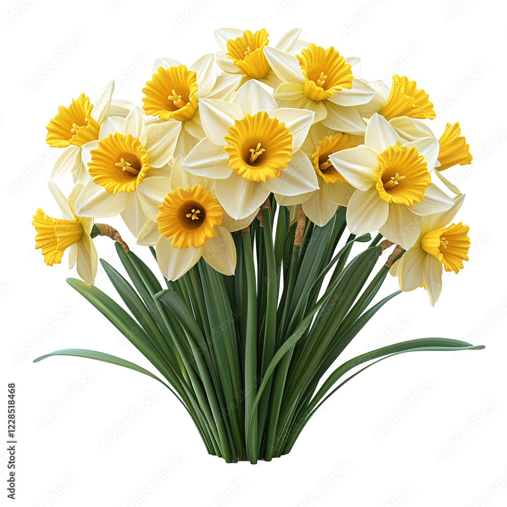custom made wallpaper toronto digitalA vibrant bouquet of daffodils with yellow and white petals, symbolizing spring and renewal.