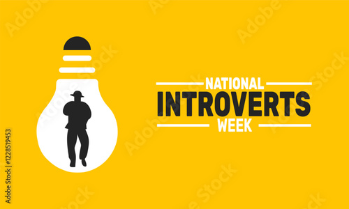 National Introverts Week. This holiday-themed design is perfect for backgrounds, Template, banners, greeting cards, posters with text inscription, and social media posts. Vector illustration.