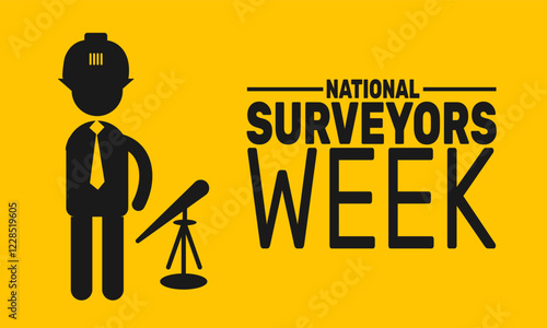 National Surveyors Week. This holiday-themed design is perfect for backgrounds, Template, banners, greeting cards, posters with text inscription, and social media posts. Vector illustration.