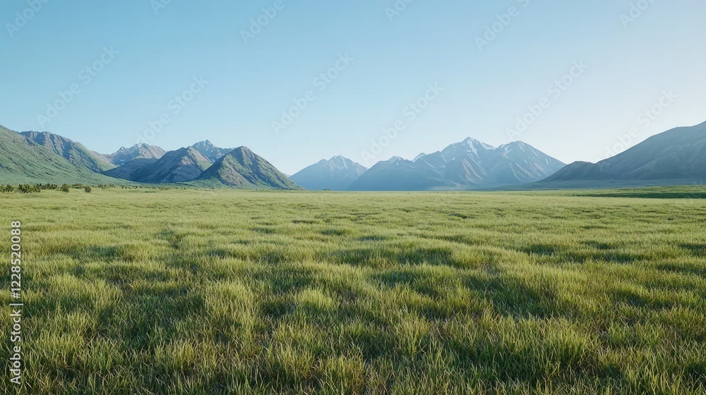 Fototapeta premium Vast Mountain Valley Meadow