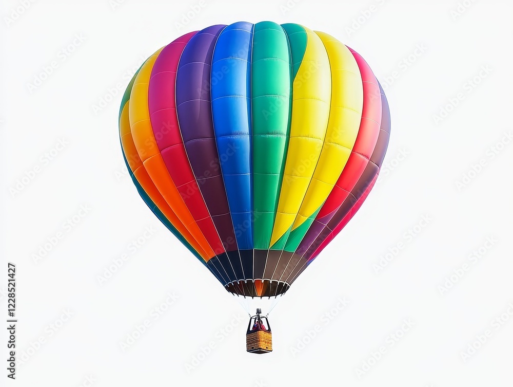Fototapeta premium Colorful hot air balloon isolated on white background. (4)