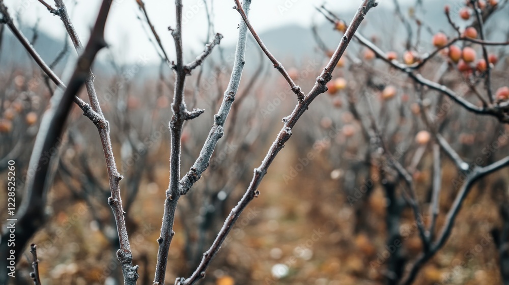 Frosty Apple Orchard in Winter Frosty Apple Orchard in Winter