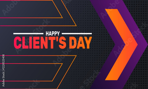Wallpaper Mural Happy Client's Day. This holiday-themed design is perfect for backgrounds, banners, greeting cards, posters with text inscription, and social media posts. use to any template Vector illustration. Torontodigital.ca