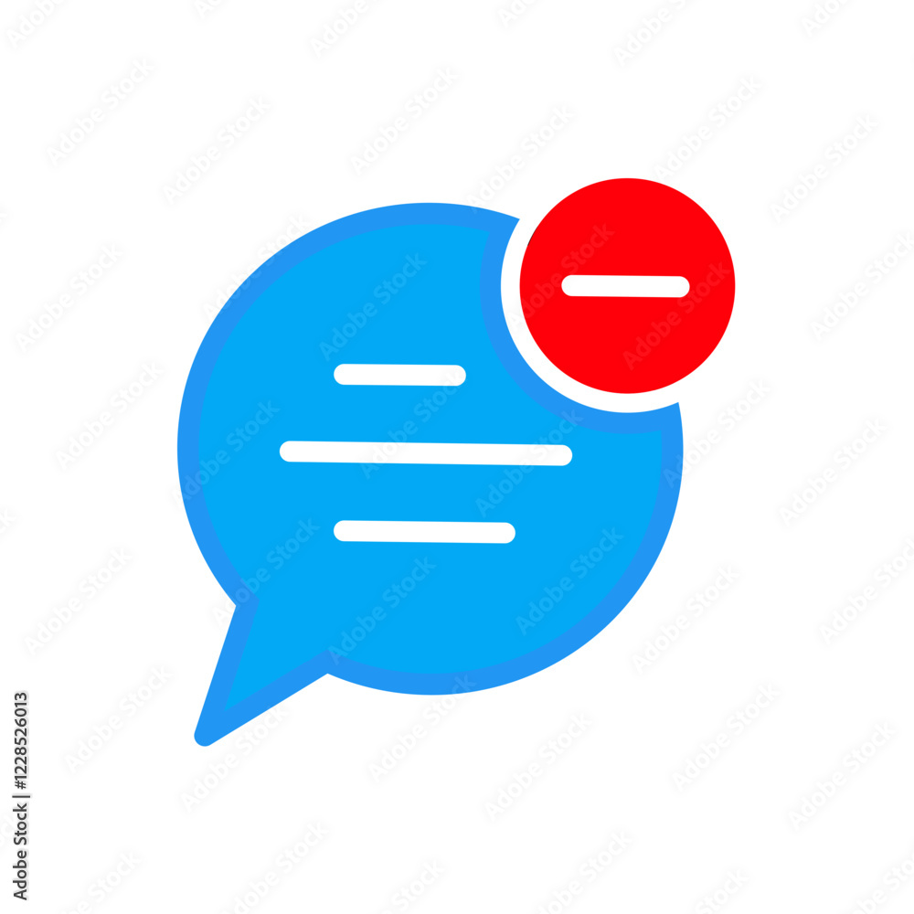 bubble don't chat icon simple design illustration bubble don't chat icon simple design illustration