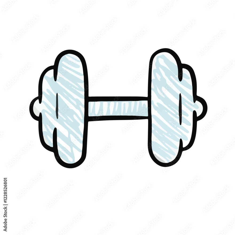 Dumbbell Hand-drawn sports and fitness equipment Dumbbell Hand-drawn sports and fitness equipment