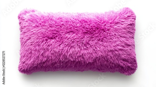 Soft Pink Plush Pillow with Fur Texture for Cozy Home Decor