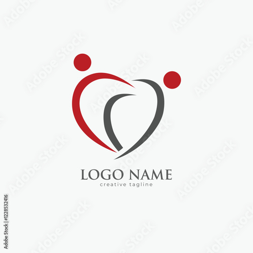 Dating logo, love, icon, logo fully editable vecto logo template