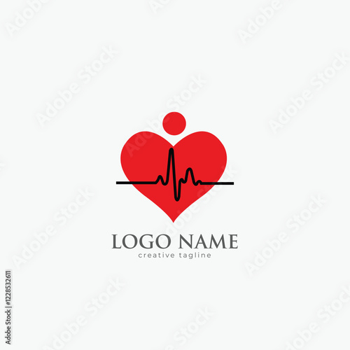 Medical chart logo, chart icon, doctor, health care, health, medicine, hospital fully editable vector logo template