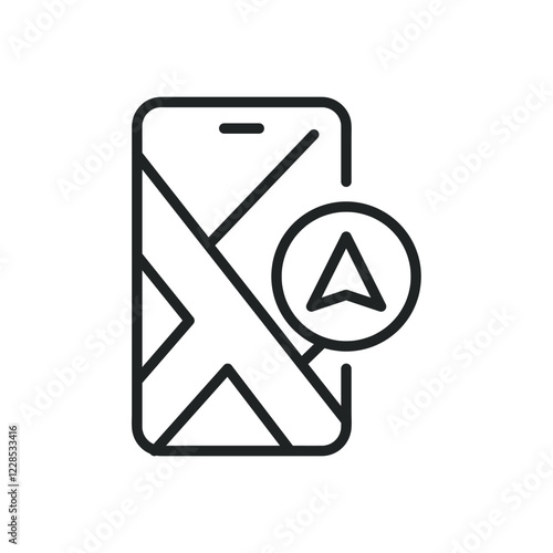 Mobile GPS line icons. Editable stroke and Perfect pixel on transparent background Free Download Mobile GPS line icons. Editable stroke and Perfect pixel on transparent background - GFXLoad