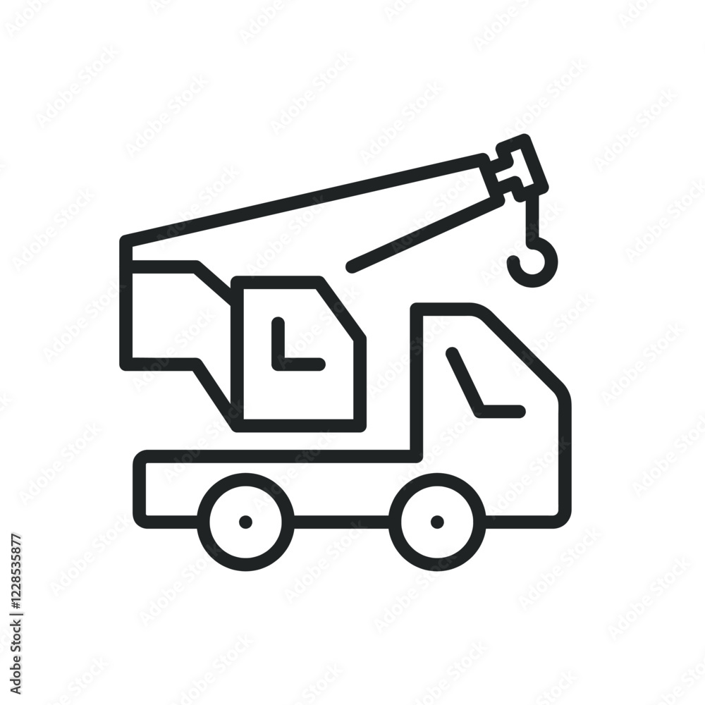 Heavy vehicle line icons. Editable stroke and Perfect pixel on transparent backgroun Heavy vehicle line icons. Editable stroke and Perfect pixel on transparent backgroun