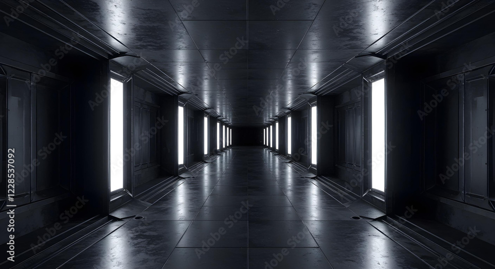 an abstract futuristic dark 3d tunnel background an abstract futuristic dark 3d tunnel background