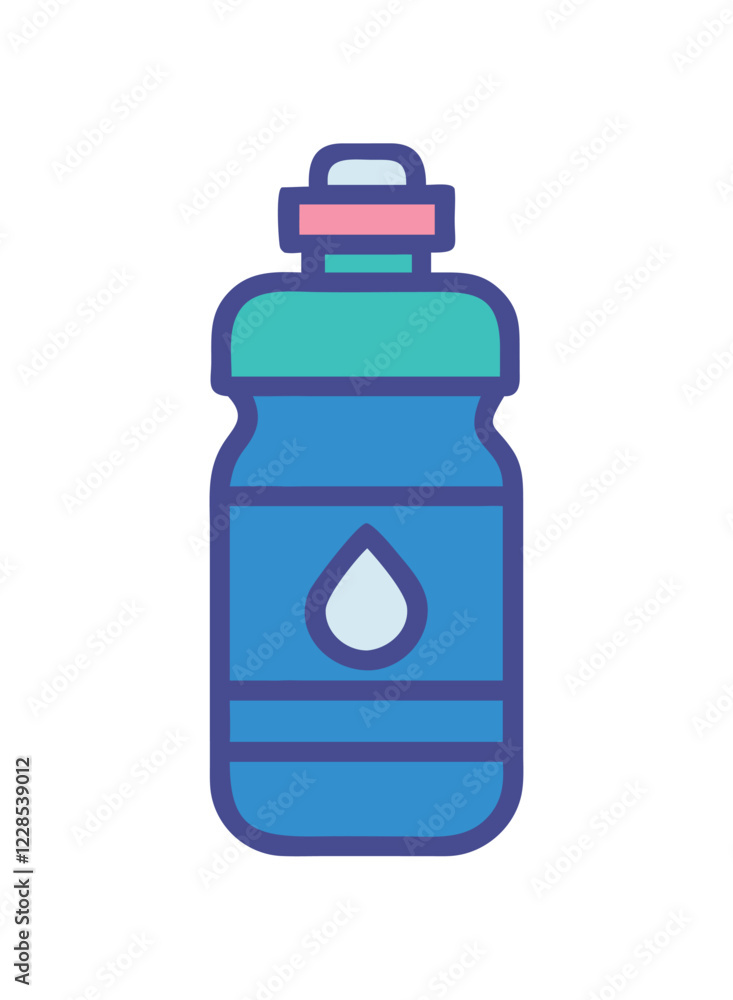 Water bottle hydration fitness sports equipment icon Water bottle hydration fitness sports equipment icon
