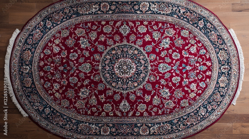 custom made wallpaper toronto digitalOval red rug, floral pattern, hardwood floor, home decor