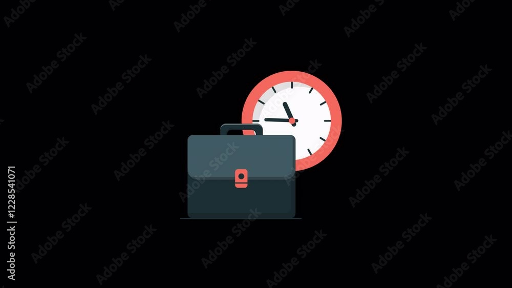 Animated Working Hour Concept Video - Transparent Animated Working Hour Concept Video - Transparent