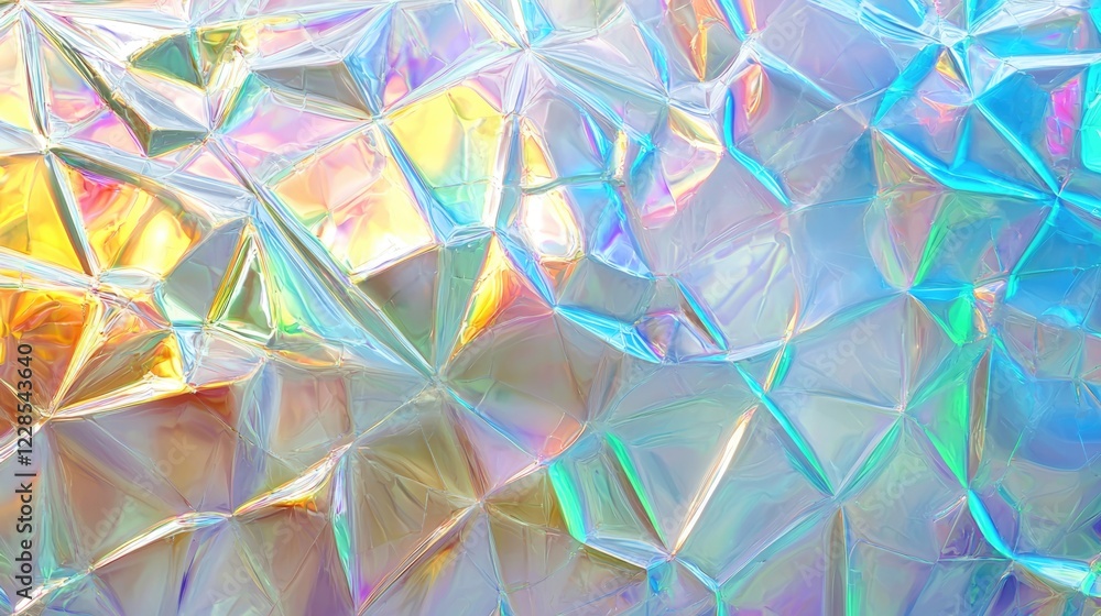 Holographic, Iridescent Geometric Background Pattern , shiny and iridescent effect, high resolution, ai generated
Holographic, Iridescent Geometric Background Pattern , shiny and iridescent effect, high resolution, ai generated