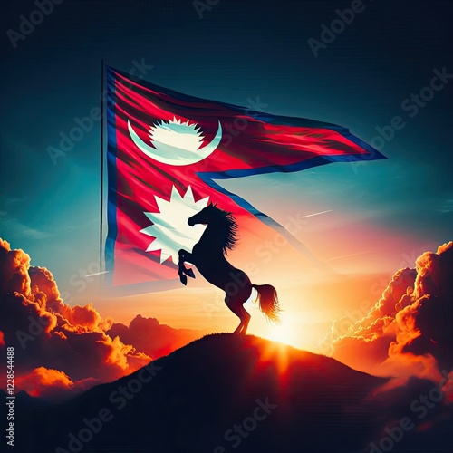 Ghode Jatra theme illustration: A Vibrant Celebration of Horses and Culture in Nepal
