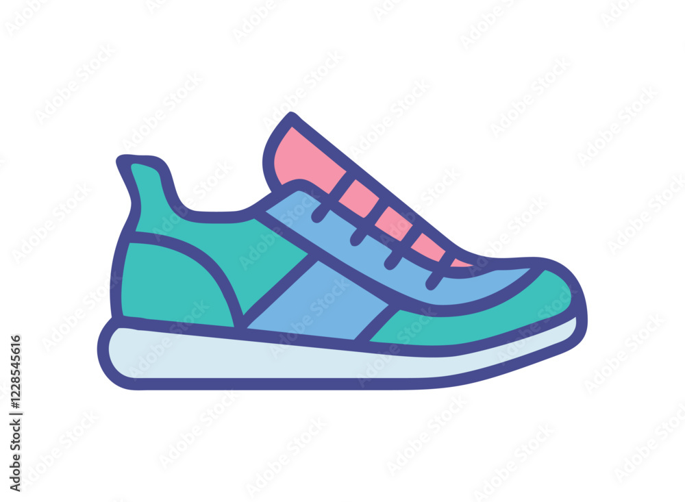 Running sneaker sport footwear fitness icon Running sneaker sport footwear fitness icon