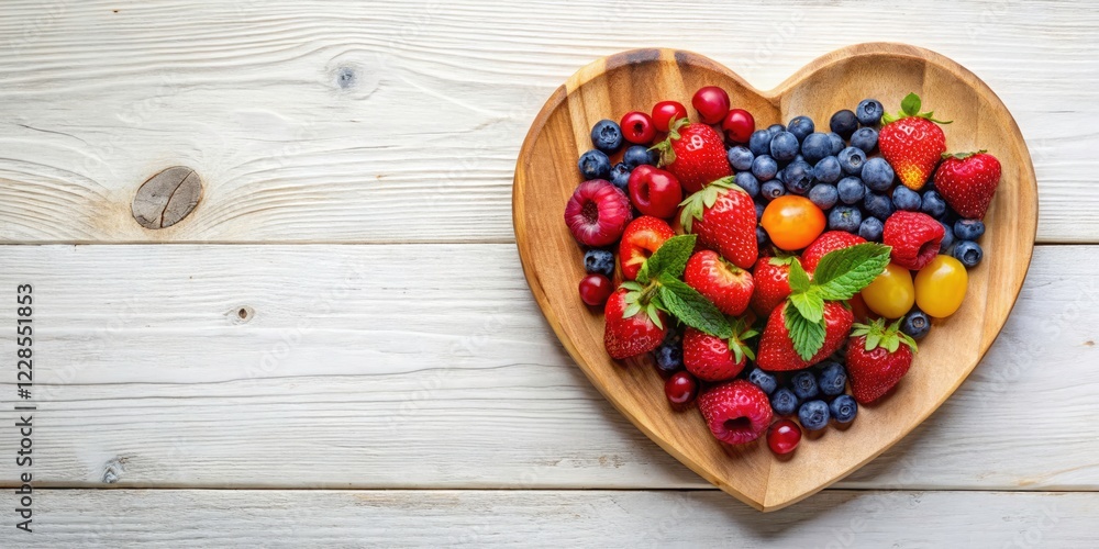 Heart Shaped Wooden Plate Valentine's Day Food Photography - Healthy Love Recipe Template Heart Shaped Wooden Plate Valentine's Day Food Photography - Healthy Love Recipe Template