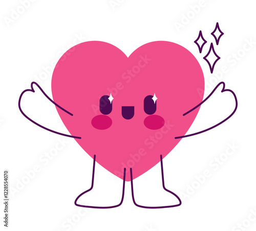 Heart happy character Illustration