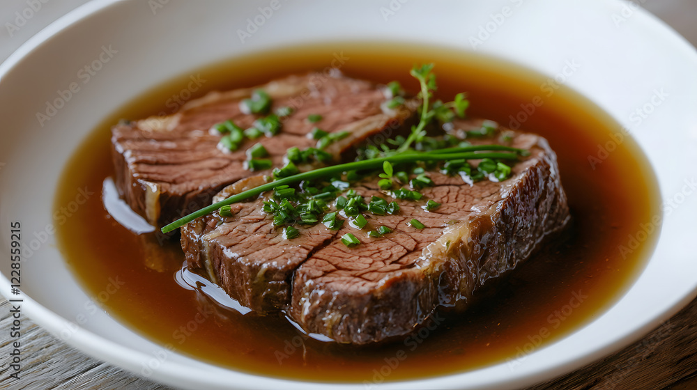 Beautifully Simple Presentation of Tender Austrian Beef Dish Beautifully Simple Presentation of Tender Austrian Beef Dish