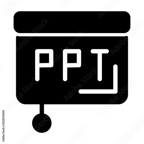 Microsoft PowerPoint file Solid icon