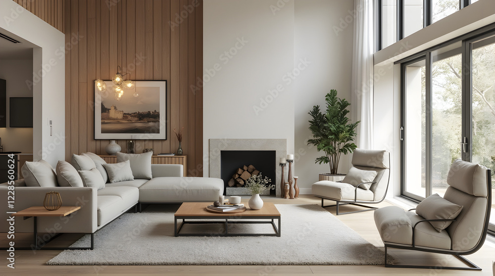 Fototapeta premium Mediterranean-Style Living Room Retreat 