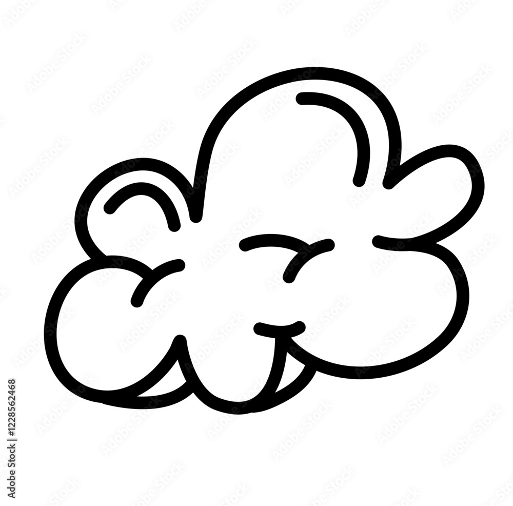 cloud line hand drawn vector cloud line hand drawn vector