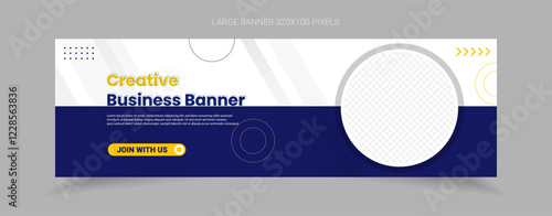 banner template design for business promotion corporate and company website with big size dimension