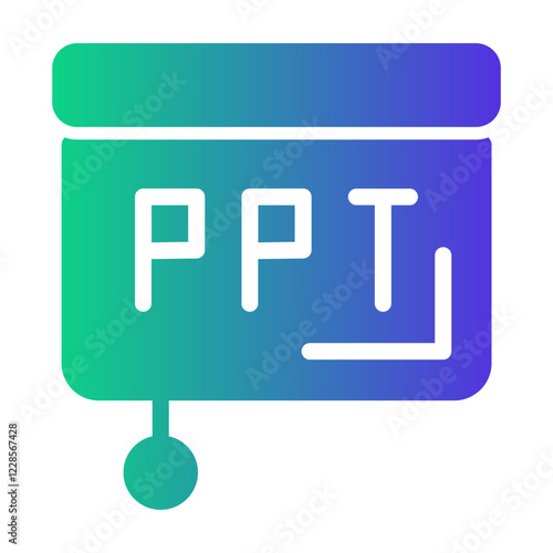 Microsoft PowerPoint file Gradient icon