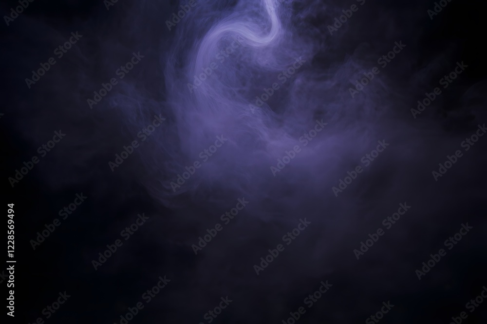 Dense Dark Fog with Muted Purple and Gray Streaks in Ethereal Atmosphere Dense Dark Fog with Muted Purple and Gray Streaks in Ethereal Atmosphere