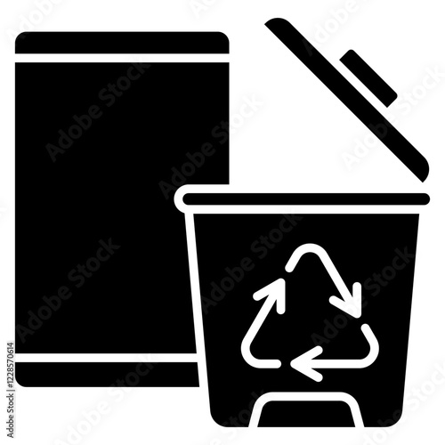 Ewaste glyph icon. use for modern concept, print, UI, UX kit, web and app development. Vector EPS 10, related to business, green industry, eco friendly and economy .