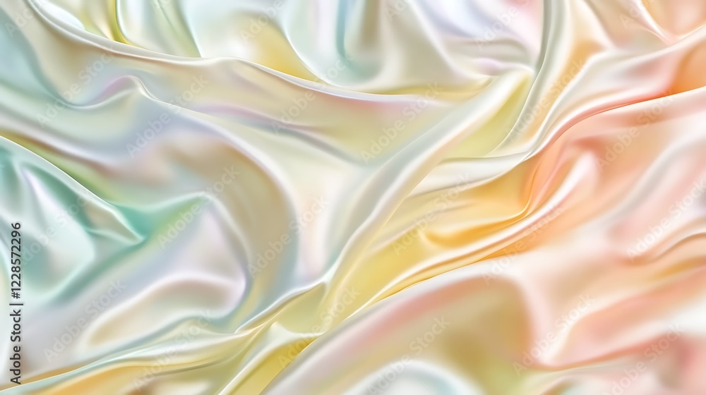 Fototapeta premium Soft Pastel Draped Silk Fabric Texture Background